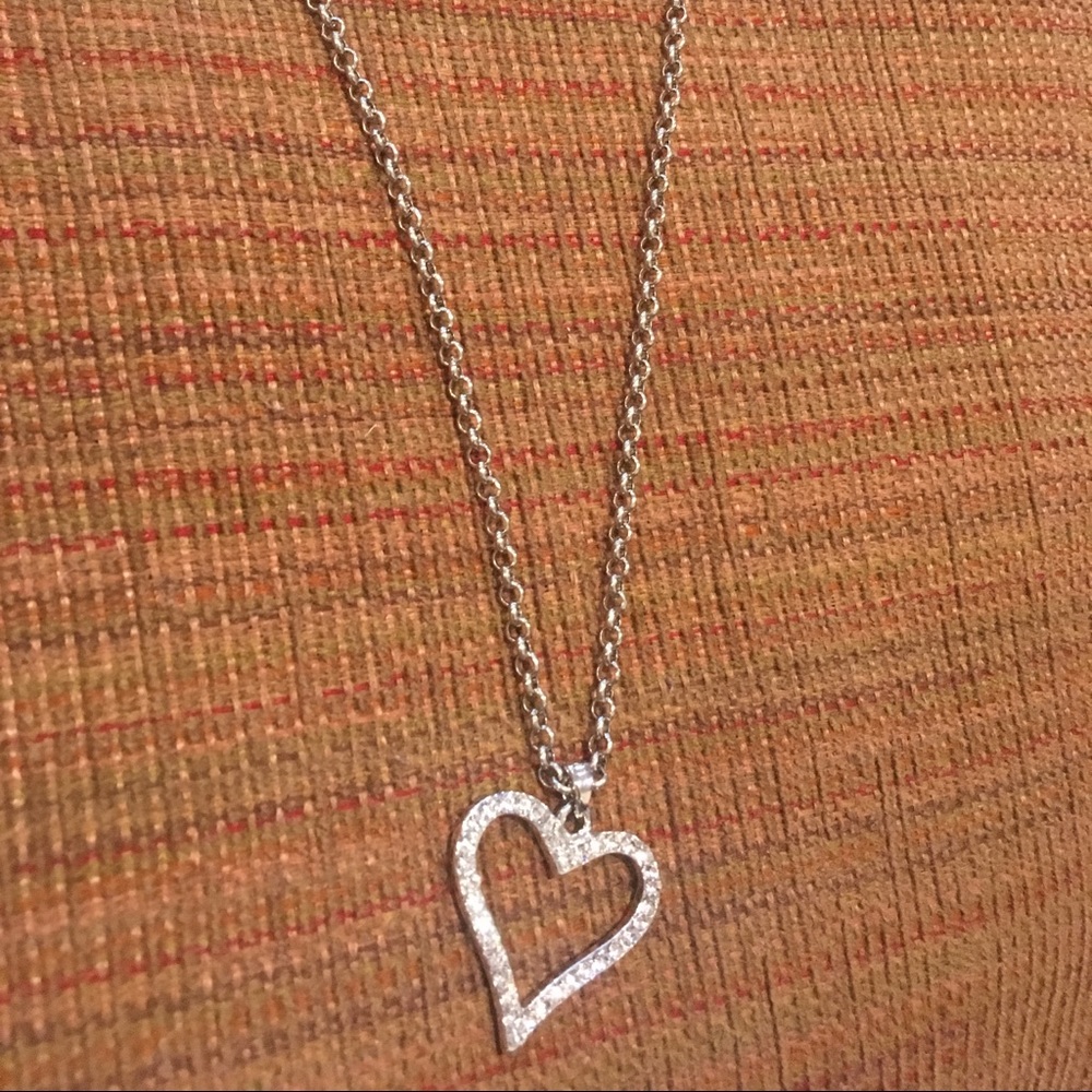 Long Heart Pendant Necklace